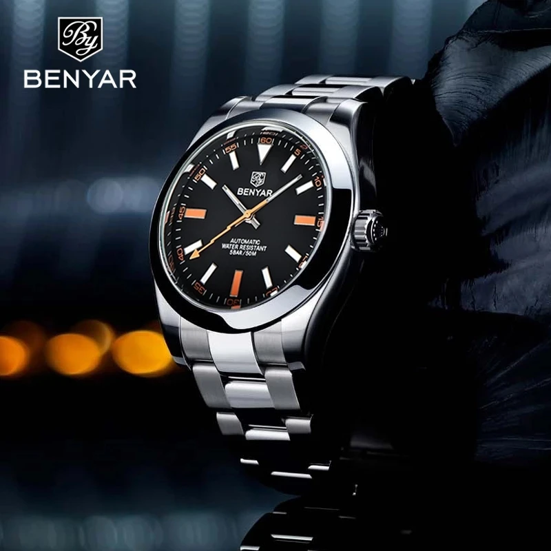 Watches Mens BENYAR Mechanical Wristwatches Business Automatic Sport Watches For Men relogio masculino mechanical watch business watch link
