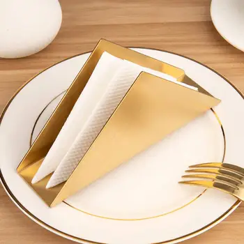 

Stainless Steel Triangle Napkin Holder Restaurant Hotel Countertop Table Storage Decor Kitchen Accessories Kitchen Gadgets