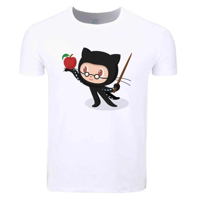 Принт Программист-фанат Github Social Coding модная футболка с круглым вырезом и коротким рукавом летняя повседневная футболка HCP4296