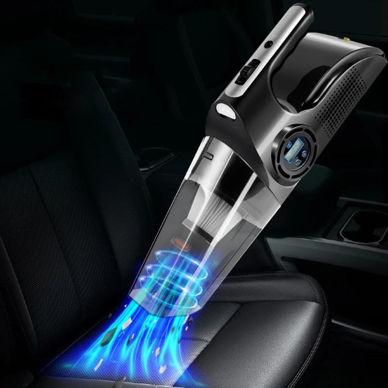 

4 in 1 Car Tire Inflator Vacuum cleaner Digital Screen Air Compressor Pump