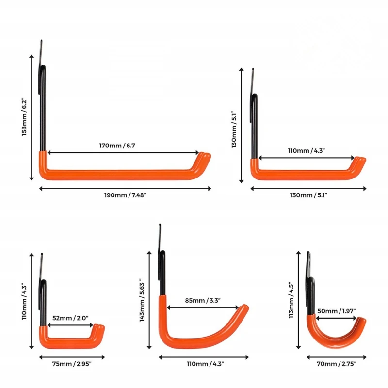 Складское хранилище, тяжелый крюк, многофункциональные электроинструменты, настенный крючок, Легкое крепление, держатель для хранения гаража, двойные кухонные аксессуары