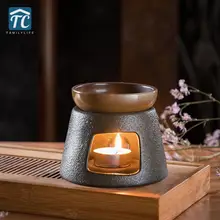 Подсвечник с подогревом, керамическая подставка для чая, японская керамическая подставка с подогревом, чайник, теплоизоляционная подставка, подогреватель для кофе и воды Подсвечник с подогревом, керамическая подставка для чая, японская керамическая подставка с подогревом, чайник, теплоизоляционная подставка, подогреватель для кофе и воды