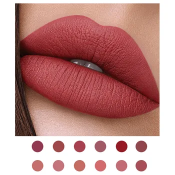 1Pcs 12 Colors Liquid Lipstick Matte Moisturizer Lip gloss Sexy Velvet Beauty Makeup Long lasting