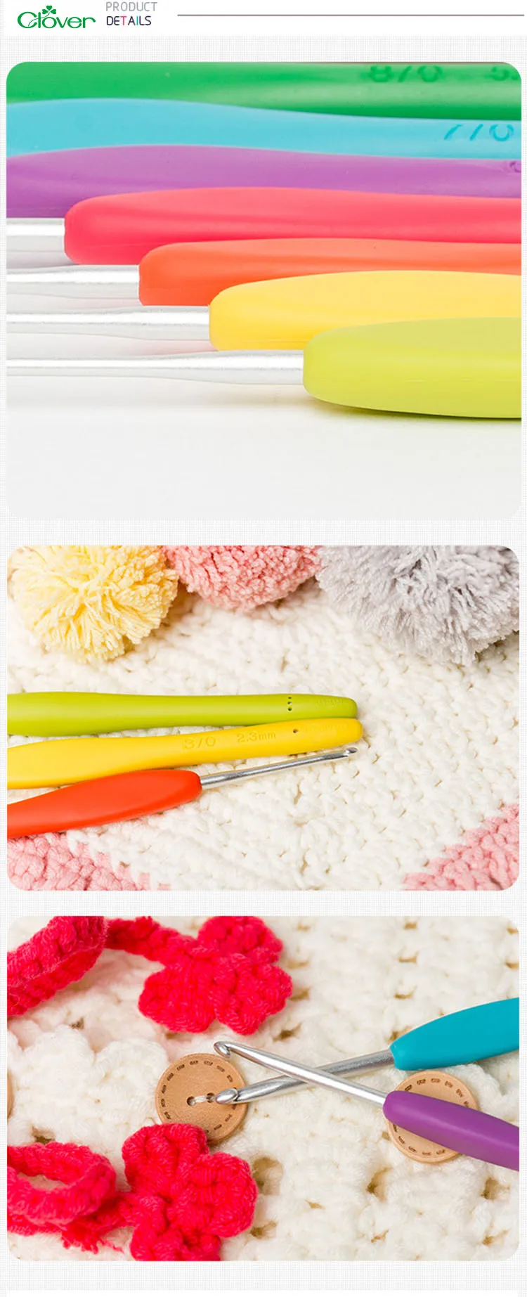 Clover Crochet Hooks Set Knitting Needles Set Needle Crochet Clover Knitting Hook Crochet Clover Needle Kit