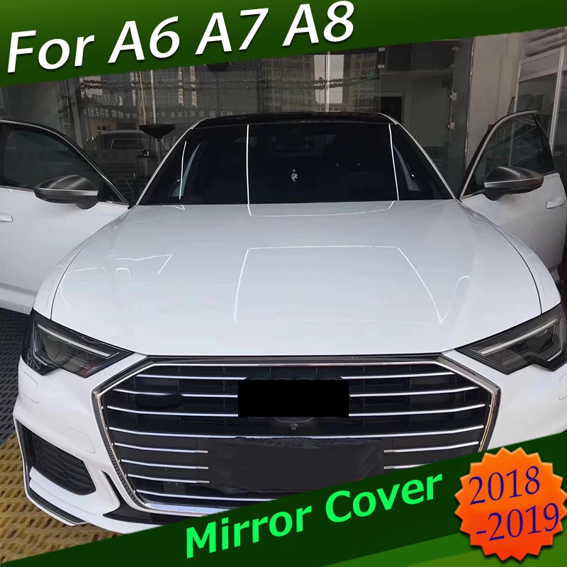 Car Mirror Cover For Audi NEW A6 C8 A7 A8 D5 2018 2019 Side Rearview Replace side cover Silver matt | Автомобили и мотоциклы