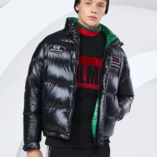 BOSIDENG стоячий воротник короткий пуховик для мужчин зимняя модная спортивная одежда молодежная B80142101