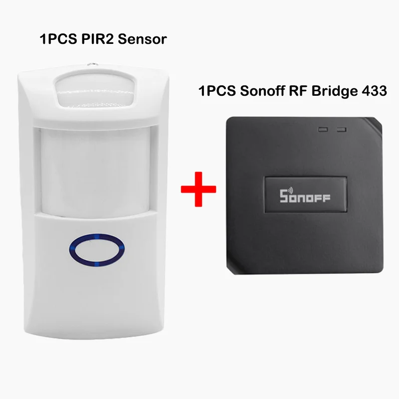 Sonoff РЧ мост 433 МГц Wifi беспроводной преобразователь сигнала PIR 2 датчика/DW1 дверной и оконный датчик сигнализации для умного дома комплекты безопасности