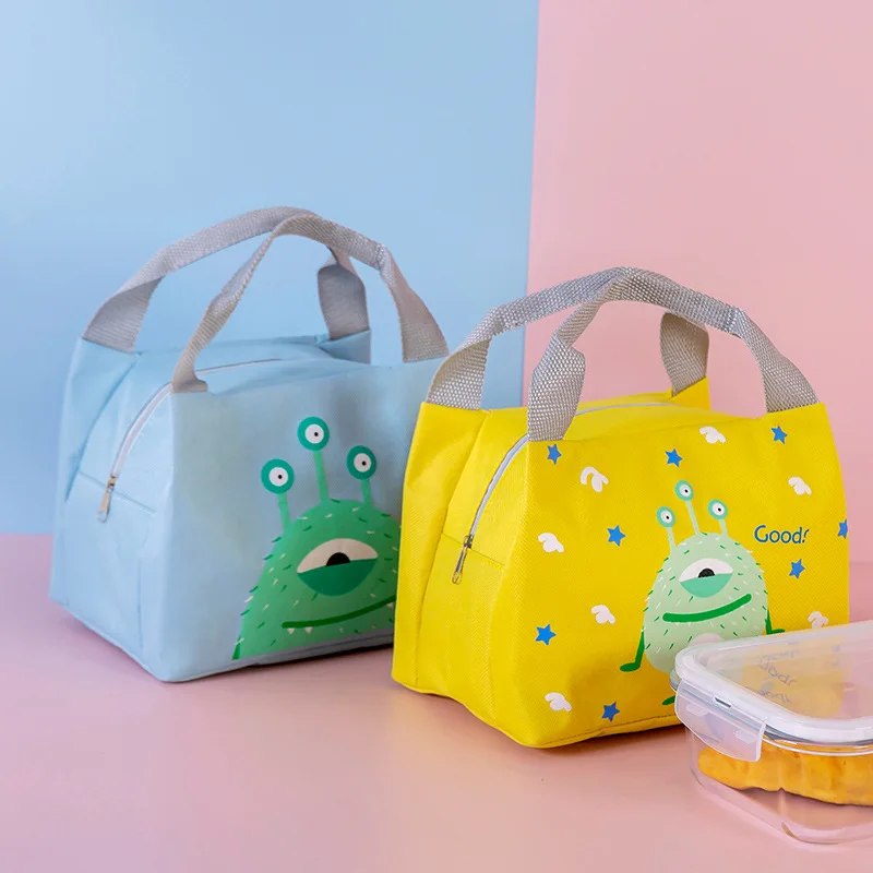Kids Cartoon Lunch Bag For Student Cute Girls Boy's Hand Cooler Bags Portable Thermal School Breakfast Picnic Food Box