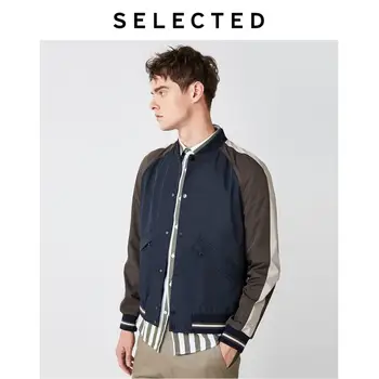 

SELECTED Autumn Men's Splice Color Outwear New Trendy Matching Casual Baseball Jacket S | 419321532