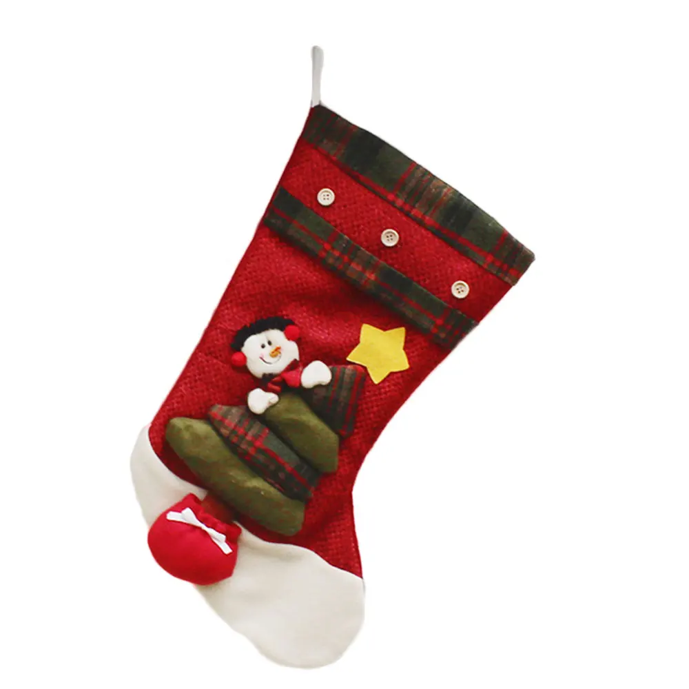 Snowman Подарочный пакет для конфет со снеговиком; товары для дома; посылка для хранения; рождественские носки; коллекция года; яркий праздничный Декор Санта-Клауса - Цвет: Snowman