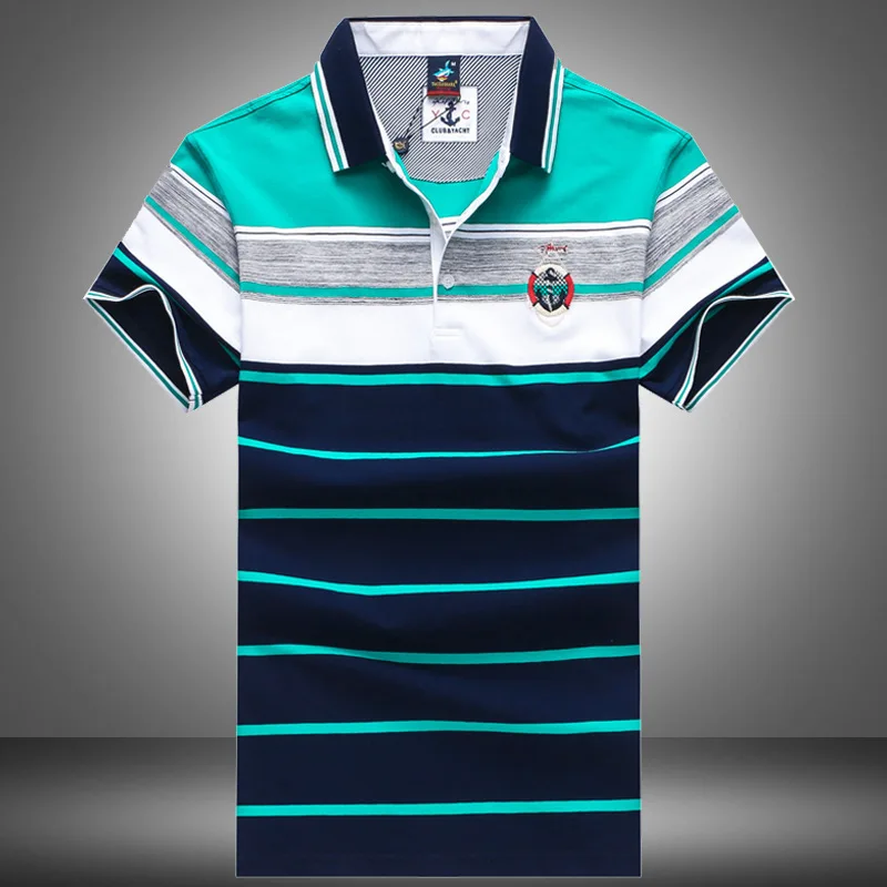 

2020 Hot New Striped Polo Shirts Fashion Shark Brand Comfortable Summer Short Sleeve Men Cotton Modal Casual Clothes