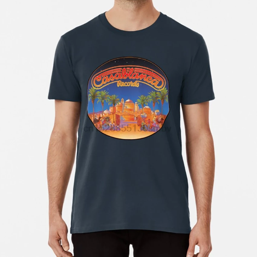 Casablanca Records T shirt rock music retro 1970s casablanca roll records disco |