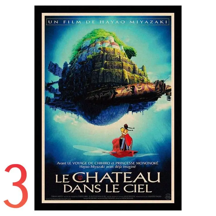 Идеальный JL Laputa Castle in the Sky Хаяо миядзяки; домашний декор крафт Бумага высокое качество постер на стену стикеры TKZC01