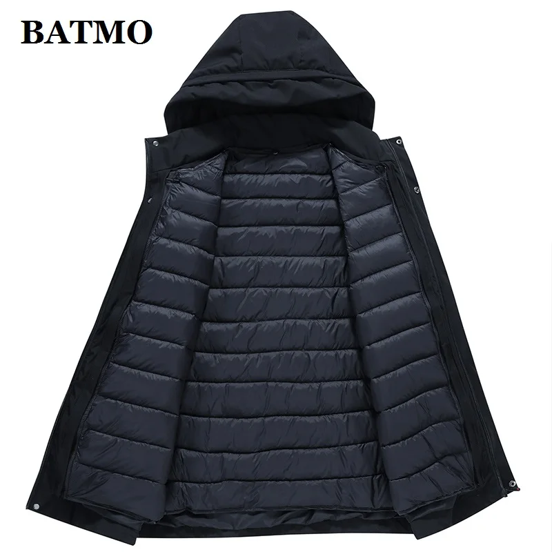 BATMO Новое поступление зимние высококачественные мужские парки с капюшоном, мужские зимние куртки с капюшоном HLF8806-1