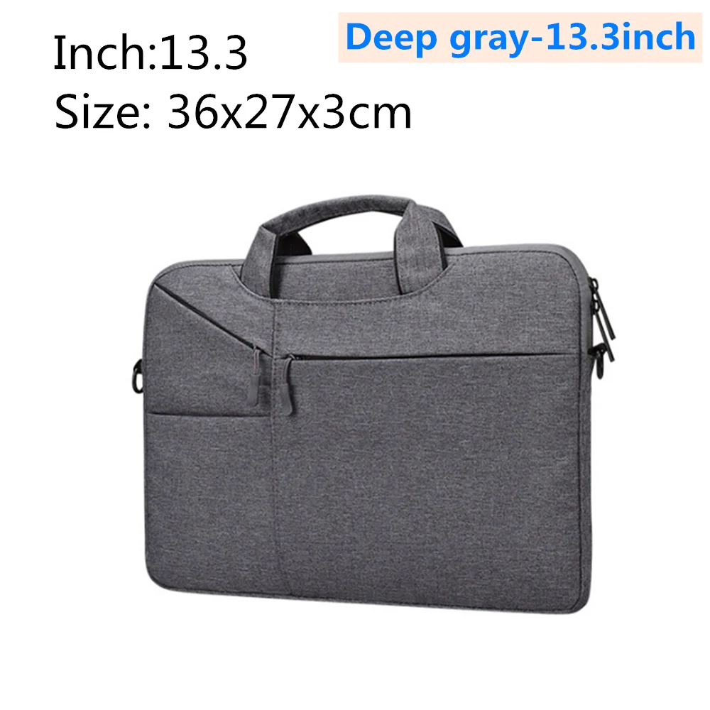 Deep gray-13.3inch Водонепроницаемая Портативная сумка для ноутбука, защитный чехол 13,3, 14,1, 15,4, 15,6 дюймов, сумка Macbook Pro 15,6 Для Apple liner, фетровый короткий чехол - Цвет: Deep gray-13.3inch