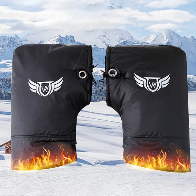 US $9.14 Waterproof Motorcycle Scooter Winter Gloves Quad Bike Handlebar Hand Fur Muffs Gloves Mitts Winter 