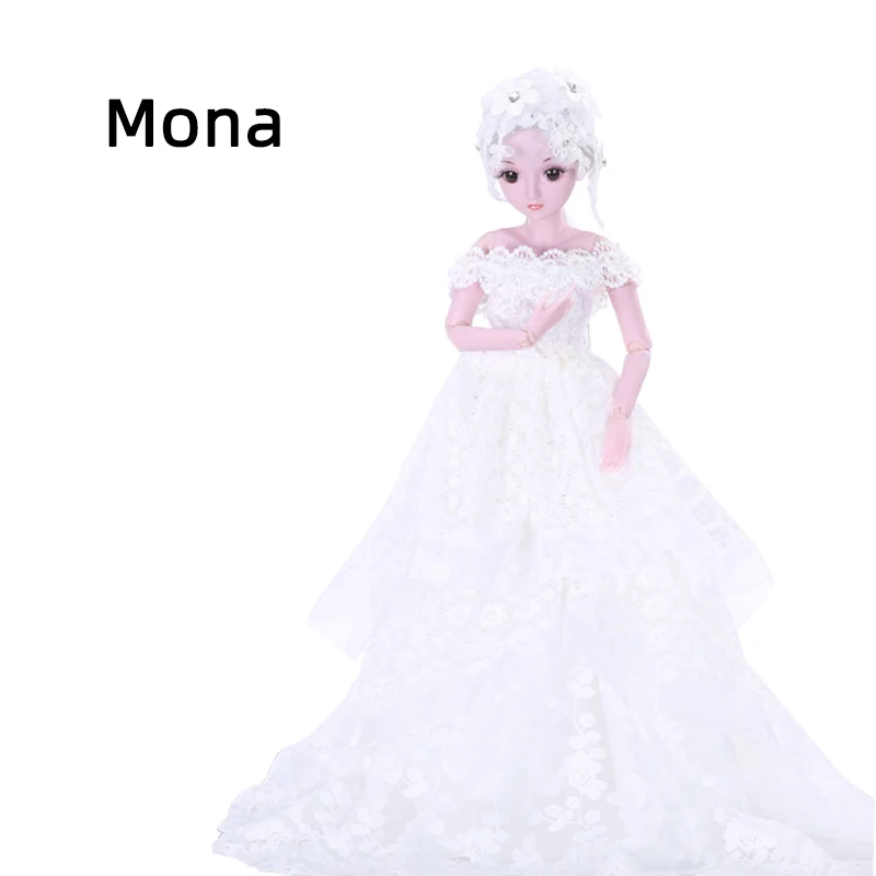 Mona BJD кукла 60 см шарнирная кукла тело 19 Подвижная головка Замена длинные волосы игрушка девочка подарок кукла игрушка - Цвет: Mona