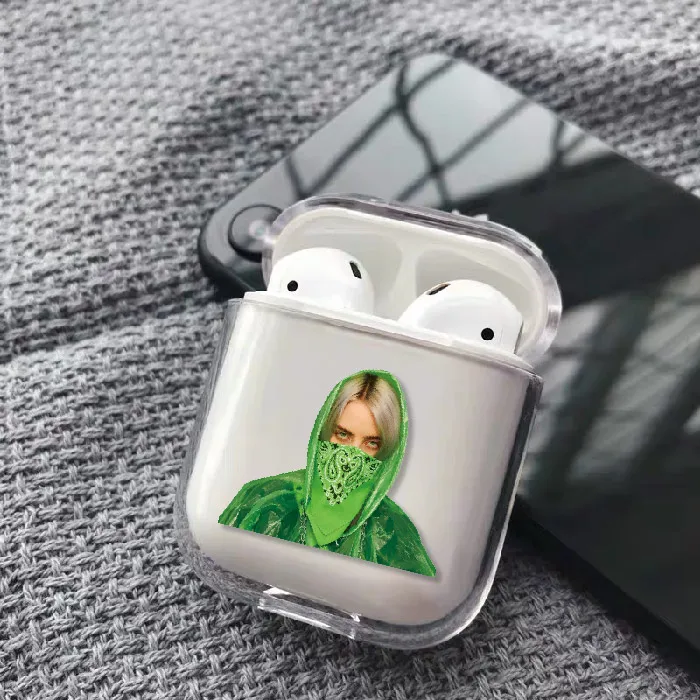 Чехол для наушников Travis Scott Ariana Grande Billie Eilish KPop для Apple iPhone, зарядная коробка для AirPods Pro, жесткий защитный чехол - Цвет: 19