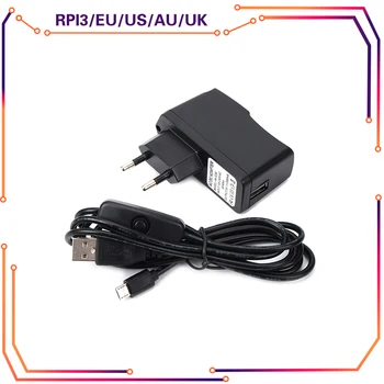 

MICROBOT 5V 2.5A Raspberry Pi 3 Power AC Adapter Micro USB Cable for Raspberry Pi 3 B + Plus RPI182