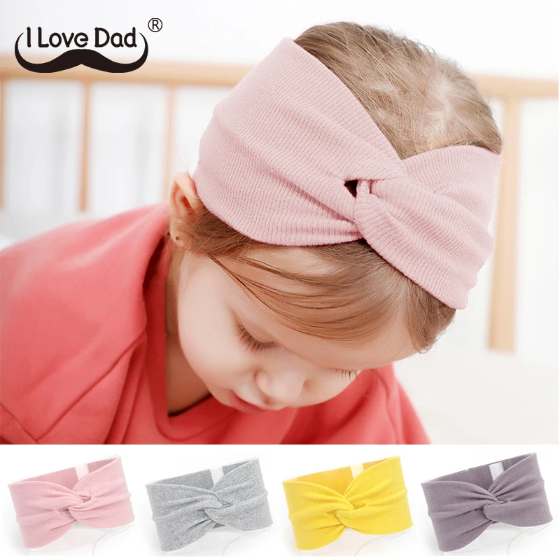 Diadema para bebé con nudo torcido niños recién nacidos, turbante de Color sólido, diademas elásticas suaves, cintas para el pelo para niña, accesorios para el cabello para bebé