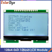 Lcd12864 12864-06d, 12864, módulo lcd, cog, com fonte chinesa, tela de matriz de pontos, interface spi