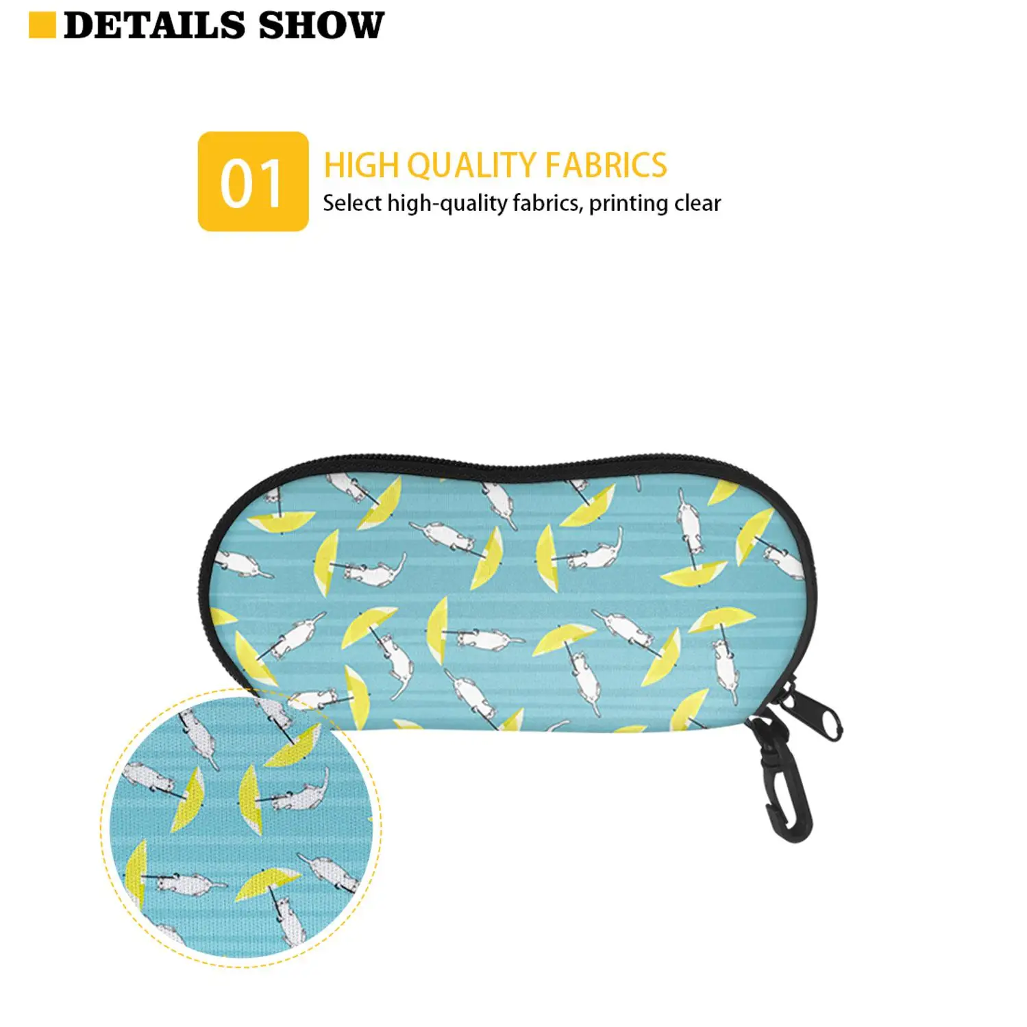 Eyewear Cases Cover Sunglasses Case for Women Animal Print Pink Leopard Glasses Box with Lanyard Zip Eyeglass Cases Accessories