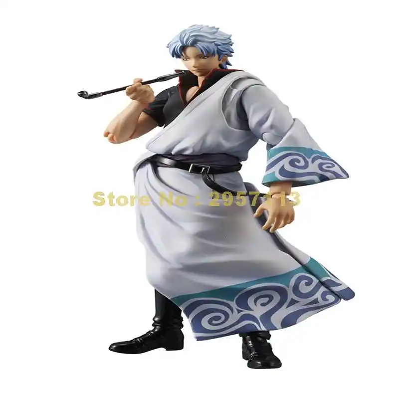 アニメ銀魂銀魂坂田銀時可動剣ブック煙パイプ Pvc アクションフィギュアコレクション模型 18 センチメートルおもちゃ Aliexpress