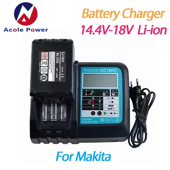 

Hot DC18RCT Li-ion Battery Charger 3A Charging Current for Makita 14.4V 18V BL1830 Bl1430 DC18RC DC18RA Power tool + USB port