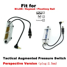 

Tactical Augmented Pressure Switch Perspective Hunting Double Control Switch PEQ SF Weapon Light fit Mlok Keymod Picatinny Rail