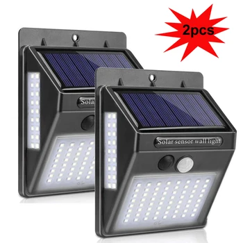 

2pcs100 LED Solar Light Motion Sensor Wall Light, Solar Waterproof Decorative Garden Light
