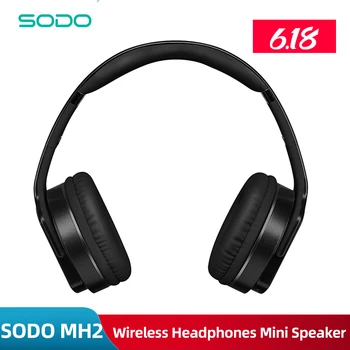 

Original SODO MH2 NFC Bluetooth Wireless Headphones Twist-out a Mini Speaker wireless Headset with microphone for phones