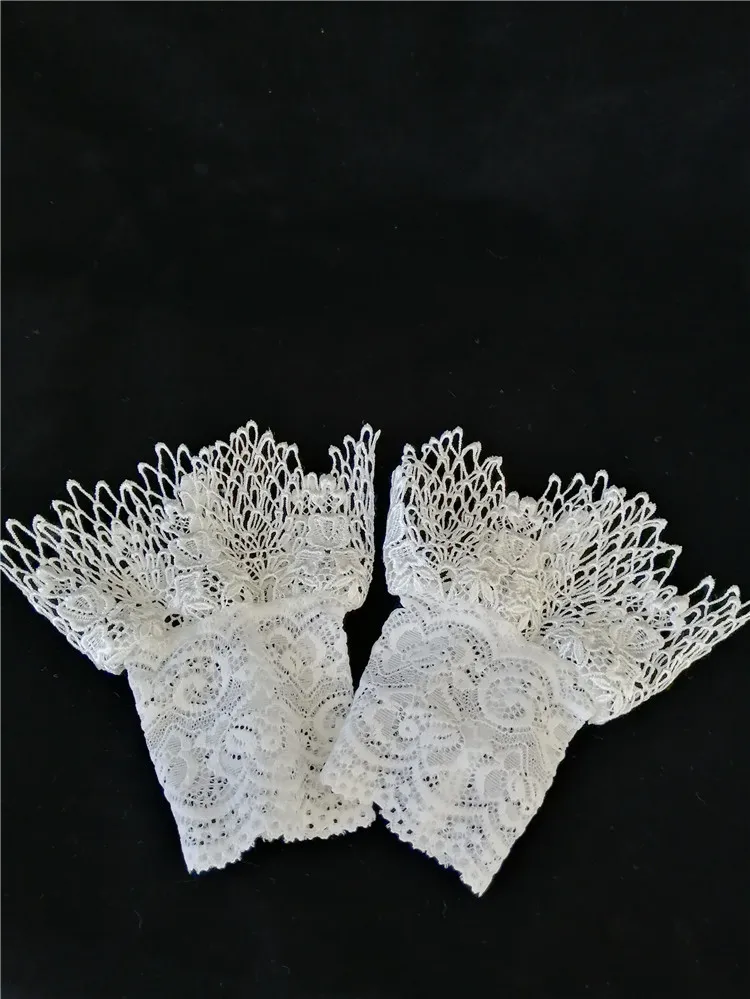 Хит, эластичные женские перчатки без пальцев, свадебные вечерние аксессуары, нежные Многослойные Свадебные перчатки с кружевной отделкой - Цвет: Style C