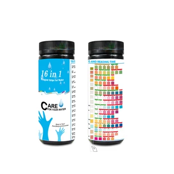 

100* 16 In 1 Water Quality Test Strip For Drinking Water, Aquariums, Swimming Pools Spas Test Items PH Total Alkali Nitrite