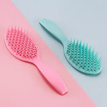 

LUOTTS 5-color candy oval integrated mesh massage hairdressing plastic dry wet comb and ladies household comb A6V5