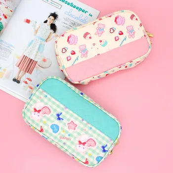 

Girls stationery admission package storage large capacity multifunction big pen case cosmetic bag school supply cartuchera purse