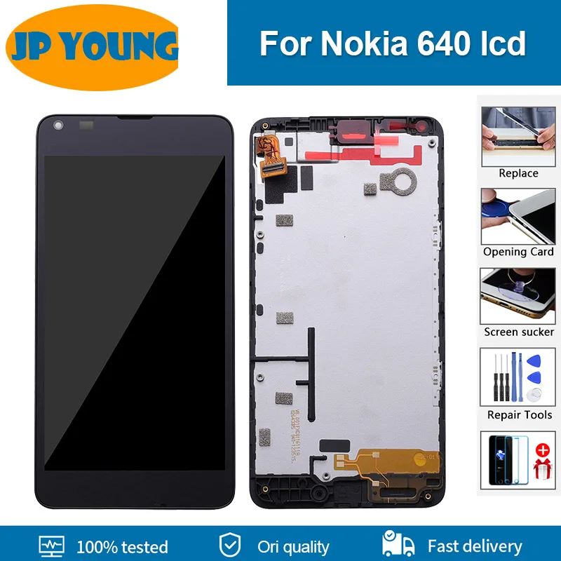 Display Lcd Originale Per Microsoft Nokia Lumia 640Xl 640 Xl Touch Screen Digitizer Assembly Con Cornice Per Schermo Lcd Lumia 640