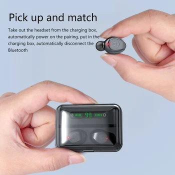 

ROCKSTICK F9-5 TWS bluetooth 5.0 headset HIFI wireless noise canceling earphone mini sport earbuds for charging smartphone