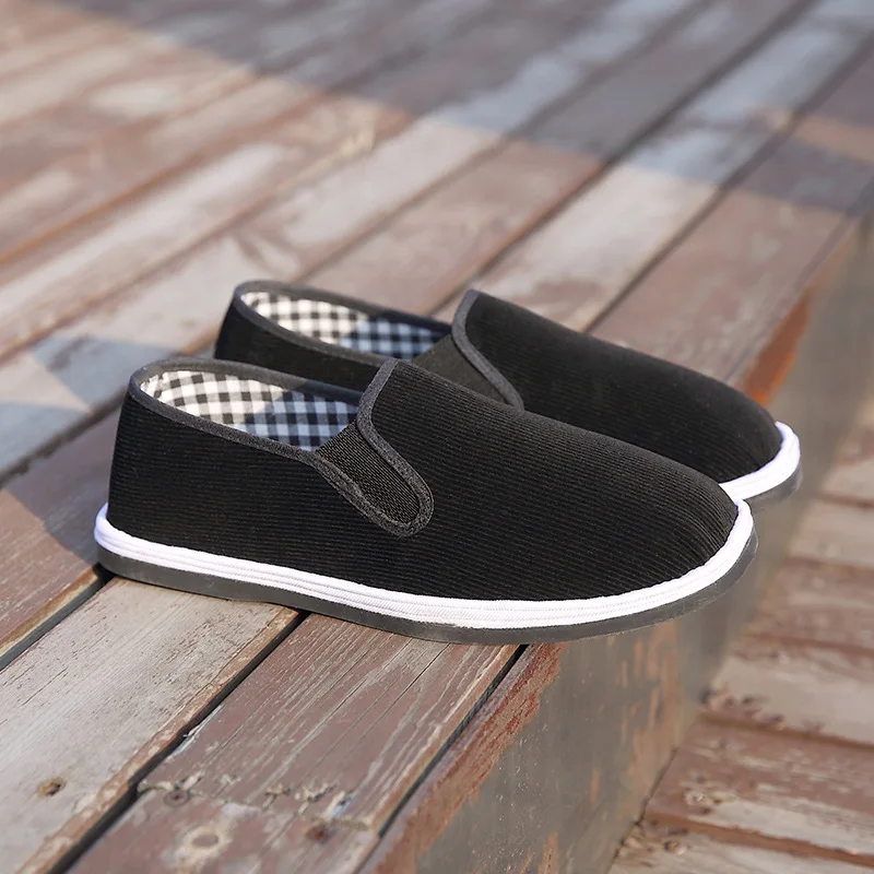 

Old Beijing Black Fabric Shoes Men's Strong Cloth Soles Rubber Sole Resin Sole Anti-slip Middle-aged Cloth Shoes Wear-Resistant