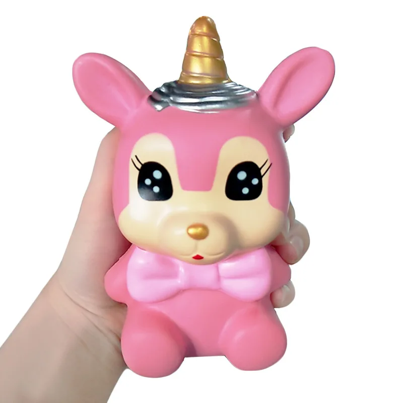 Мягкие медленно поднимающиеся единороги Jumbo Squishies розовый олень забавные детские игрушки антистресс мягкие kawaii детские игрушки для детей Подарки PU