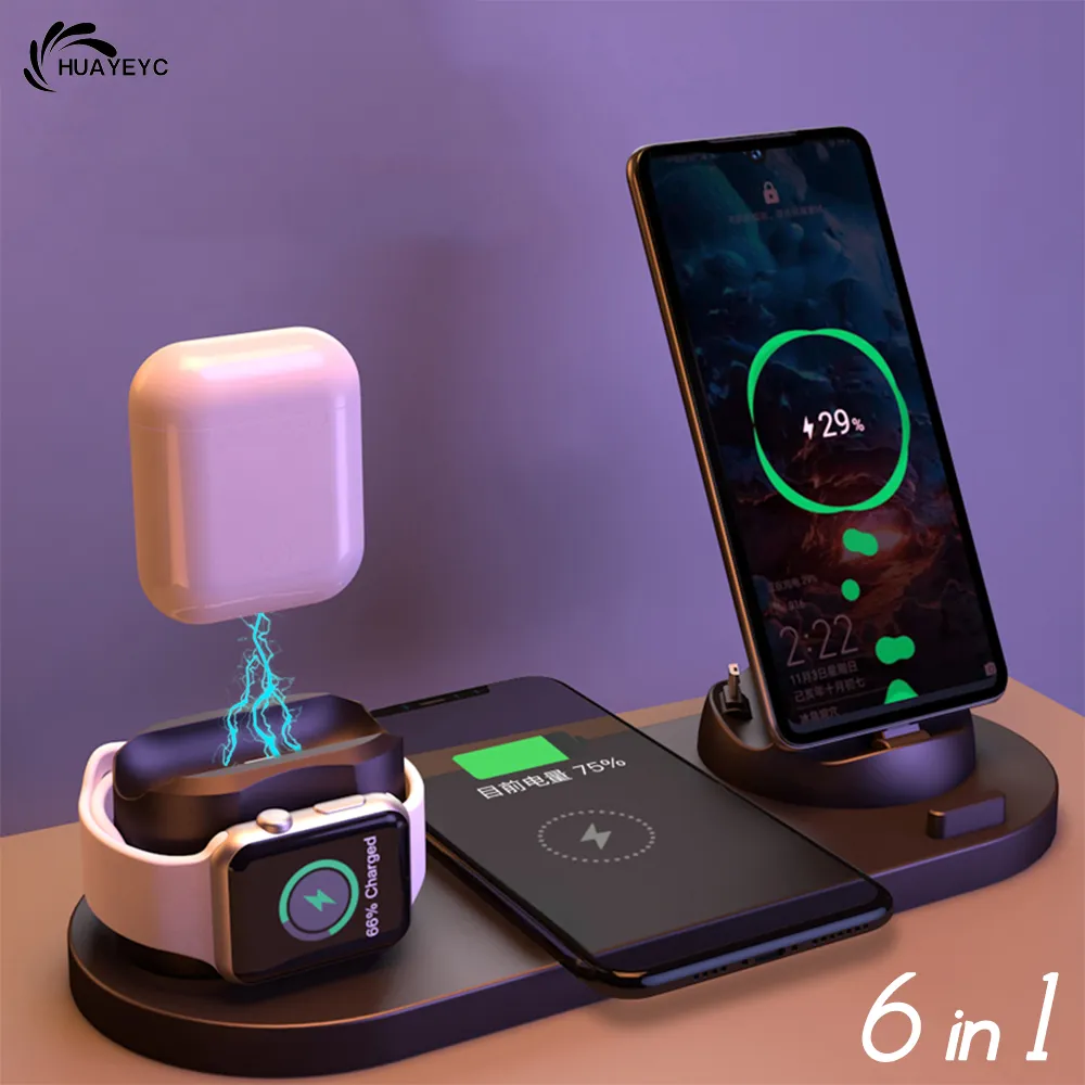 NEW in Wireless Charger For Apple Watch 5 4 3 iPhone 12 11 X XS XR 8 Airpods Pro Samsung Xiaomi Qi Fast Charging Stand|Wireless Chargers| - AliExpress