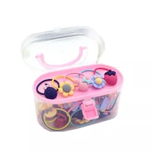 Корейский стиль, 40 корней, детская тусклая полированная повязка для волос, аксессуары для волос в коробке, милая повязка для волос для девочек, не повреждает