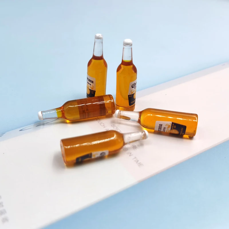 10pcs Beer Bottle Resin Earring Charms Drinking Bottle for Keychain Necklace Pendant Jewelry Findings Floating Charm C228