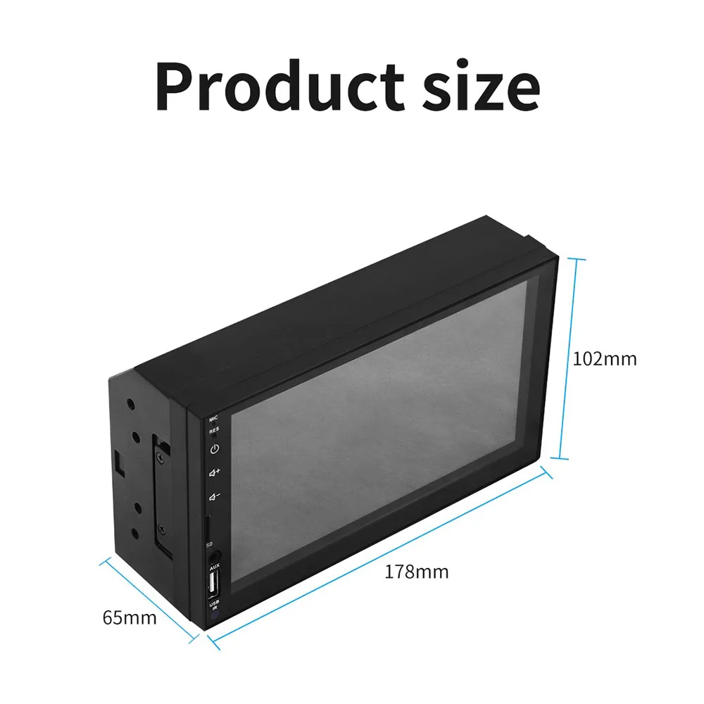 7 Inch Double Din Multimedia Player Touch Screen Android Automobile Audio Stereo MP5 Player Built-in Carplay Automobile Player