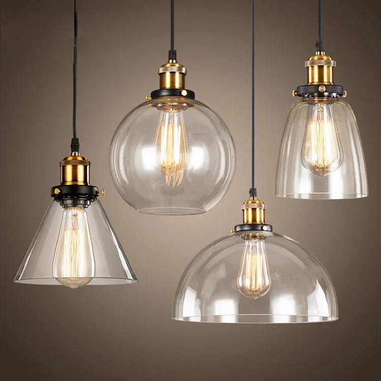 

Bar Counter Chandelier Creative Restaurant Cool Northern European-Style Retro LOFT Industrial-Style Coffee Shop Single-head Glas