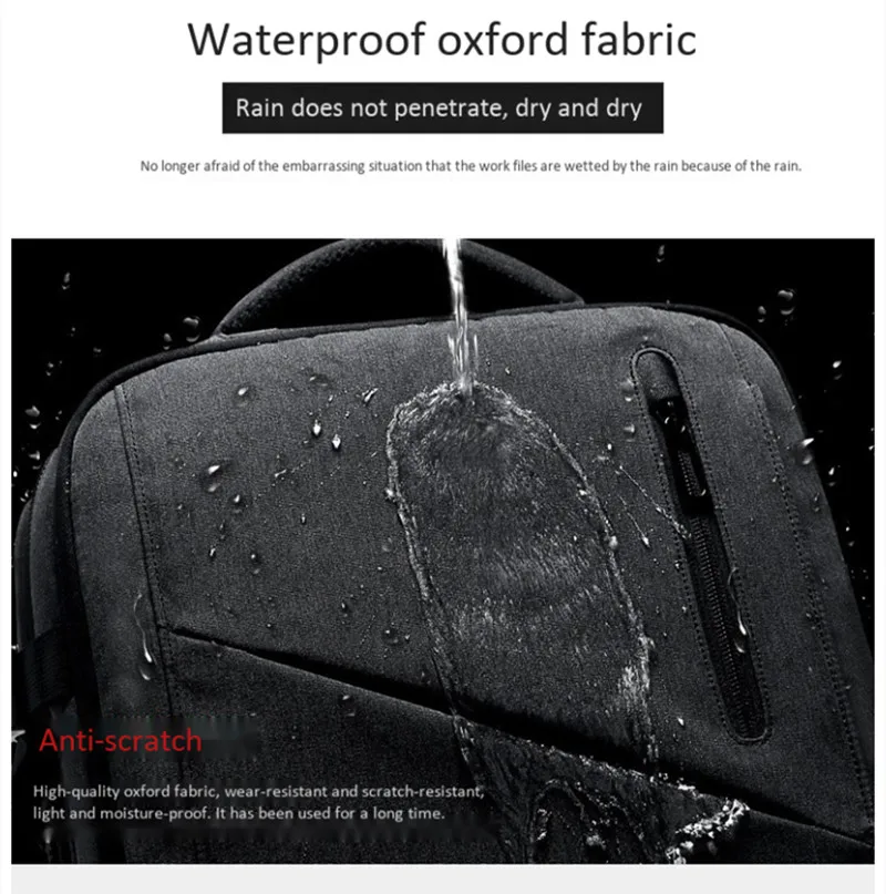 Мужской масштабируемый 15,6 Противоугонный ноутбук рюкзак для планшета зарядка через Usb Мужская школьная сумка Оксфорд водонепроницаемые дорожные рюкзаки багаж