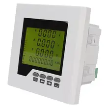 Профессиональный ЖК-дисплей Мощность метр 3-фазный мульти-Функция цифровой Дисплей Тестер электрический счетчик электроэнергии AC220V Мощность метр