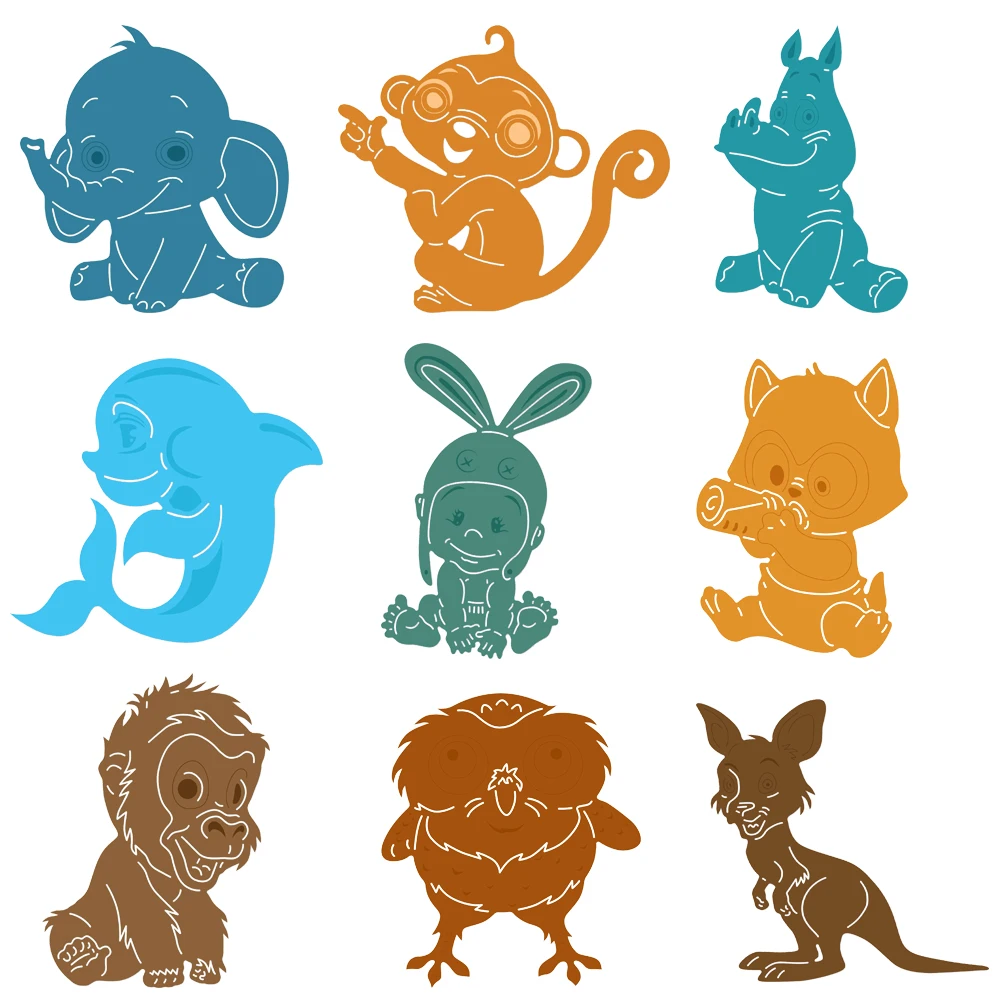 HamyHo Animal Bear &amp Dolphin Frame Metal Cutting Dies forScrapbooking Making DIY Paper Album Card Embossing Craft Template | Дом и сад