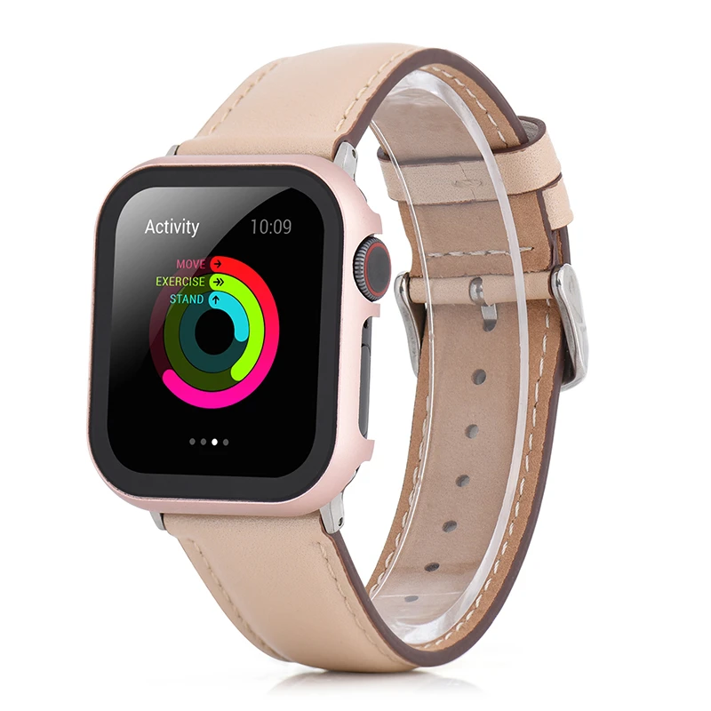 Алюминиевый Чехол протектор для Apple Watch series 4 3 2 1 ремешок корпус 42 мм 38 м 40 мм 44 мм экран чехол для часов чехол для iWatch 4
