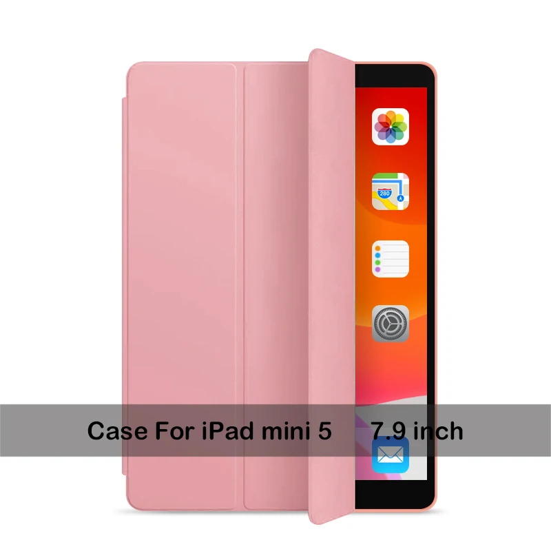 Чехол для iPad 10,2 7 7-го поколения, ультратонкий кожаный чехол для iPad mini 5 Air 3, умный ТПУ чехол для iPad Pro 11 3 3th - Цвет: For mini 5 7.9 U
