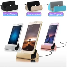 Док-станция для зарядки и синхронизации данных подставка для зарядного устройства для iPhone XS X XR Honor Y5 Y6 Y9 Micro usb type C зарядная док-станция